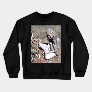 Woman in mourning Bilas (Dress), Goroka, Papua New Guinea Crewneck Sweatshirt